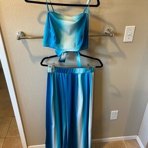 Blue Gradient Women's pant Set